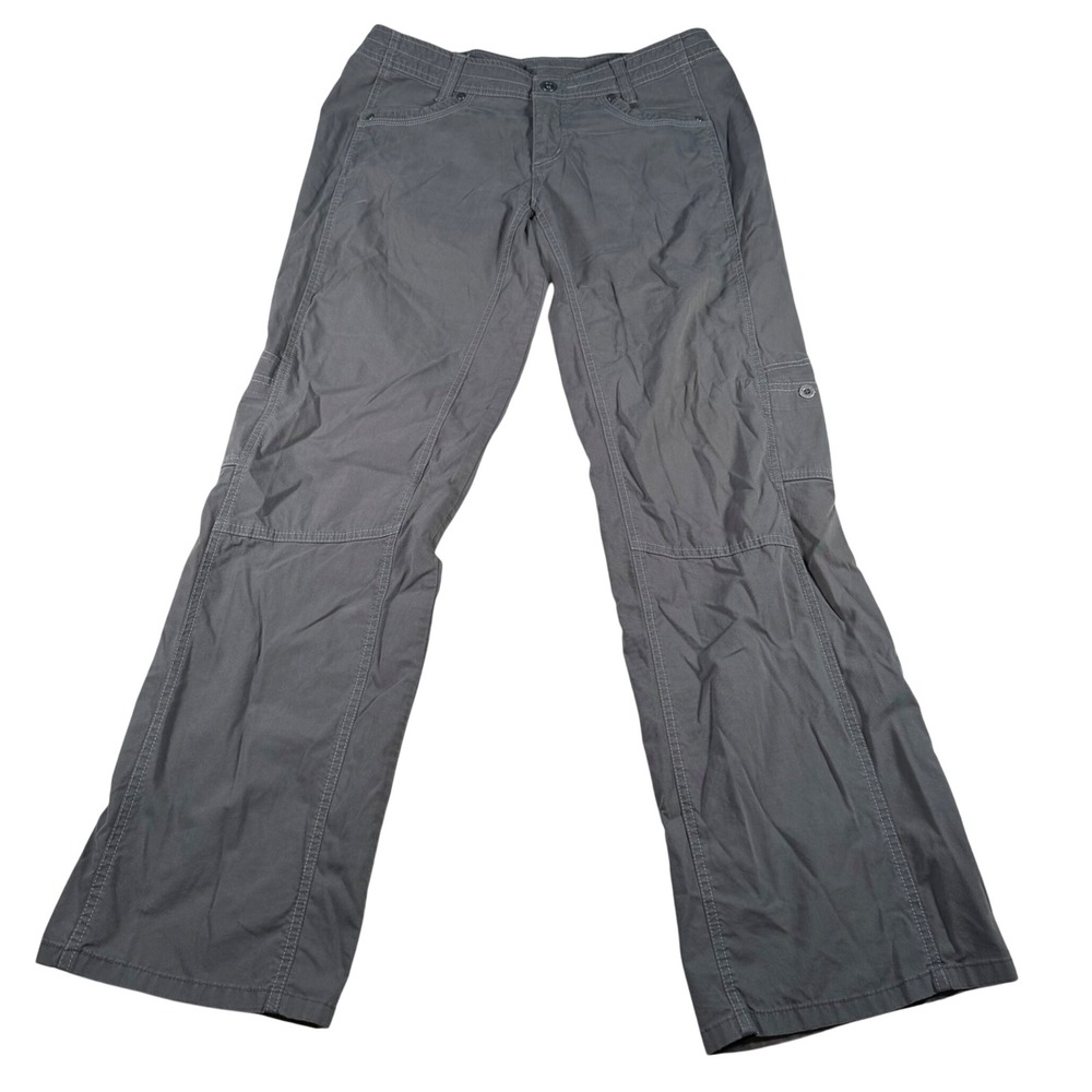 Kuhl Hiking Pant Women 12 REG 34x30) Gray Articulated Knee Straight Utility